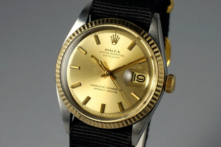 1971 Rolex Two Tone DateJust 1601 Champagne Dial