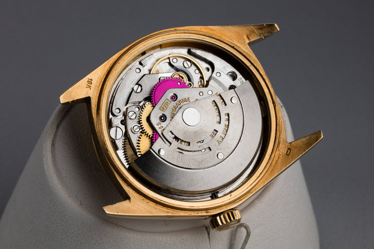 1972 Rolex 18K YG Day-Date 1803 with Matte Black Diamond Dial