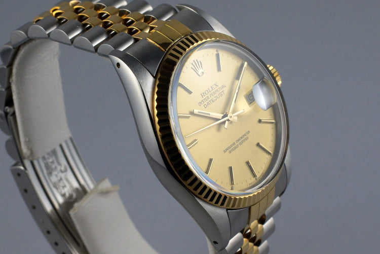 1988 Rolex Two Tone DateJust 16013 Champagne Dial