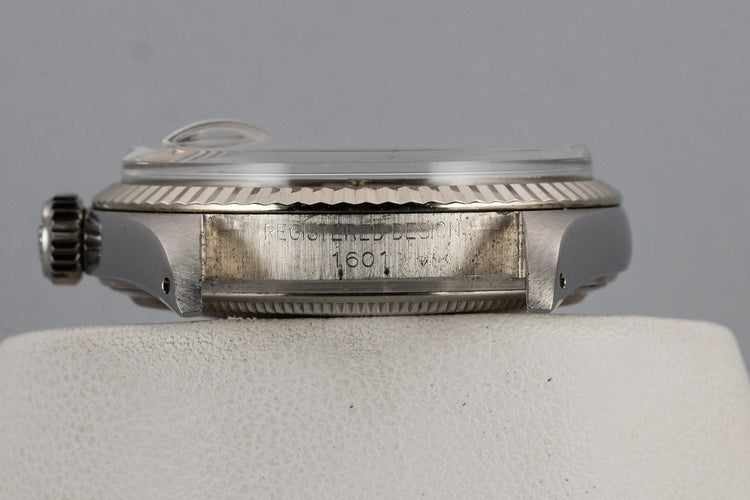 1970 Rolex DateJust 1601 with No Lume Silver Dial