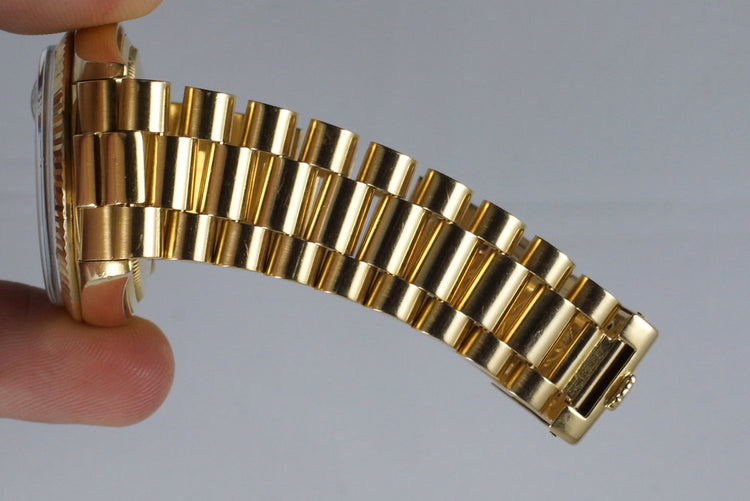 1978 Rolex YG Day Date 1803 Factory Diamond Red Vignette Dial