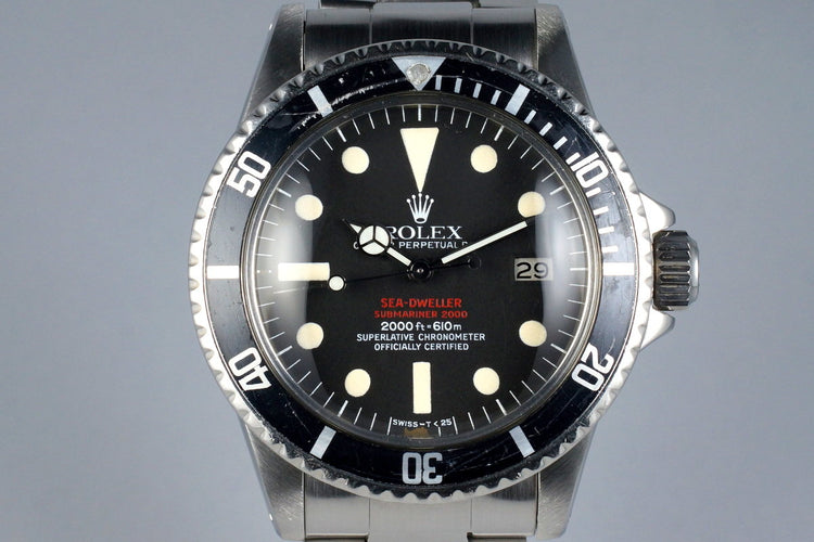 1975 Rolex Double Red Sea Dweller 1665 Mark IV Dial