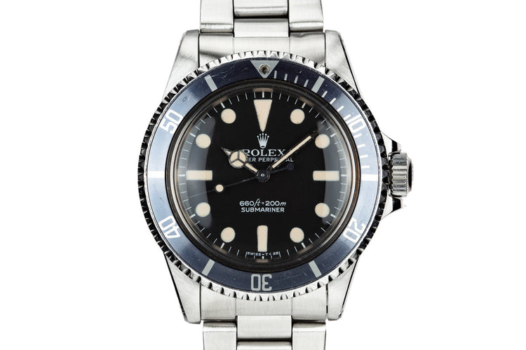 1978 Rolex Submariner 5513 with Mark 1 Maxi Dial and Box and Papers