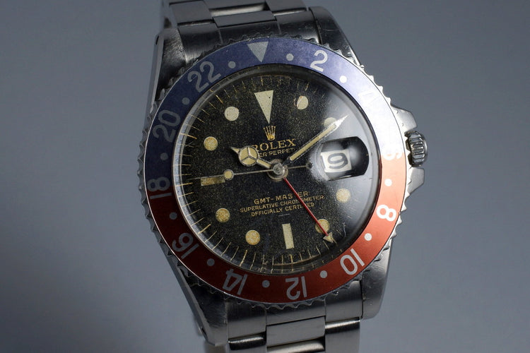 1963 Rolex GMT 1675 PCG Gilt UNDERLINE Dial