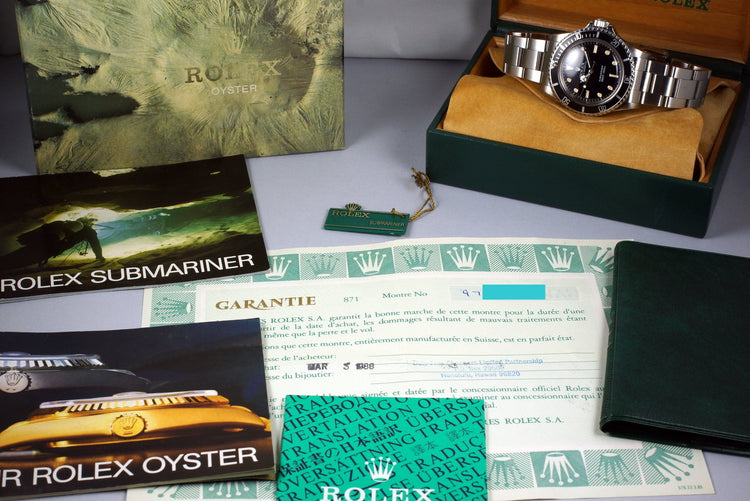 1987 Rolex Submariner 5513 with Box and Papers