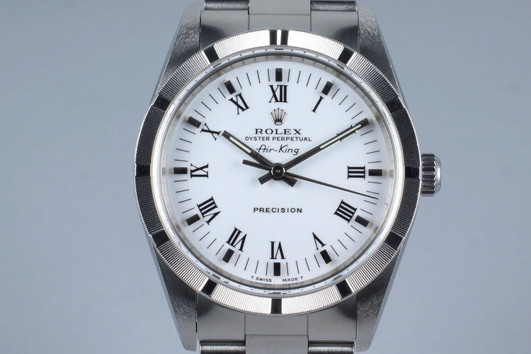 2001 Rolex Air-King 14010M White Roman Dial