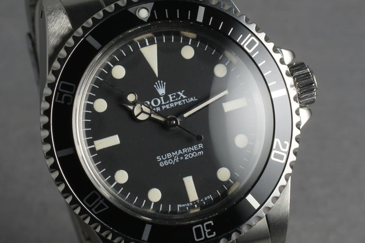 1984 Rolex Submariner 5513 with Maxi Mark V Dial with Papers
