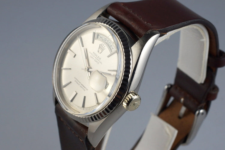 1969 Rolex WG Day-Date 1803 Silver Non-Luminous Dial with RSC Papers