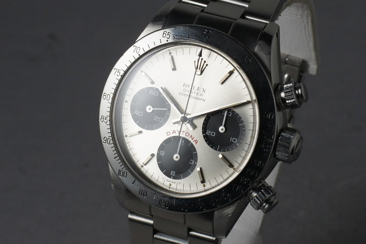 1986 Rolex Daytona 6265 Silver Big Red Daytona with Box and Papers