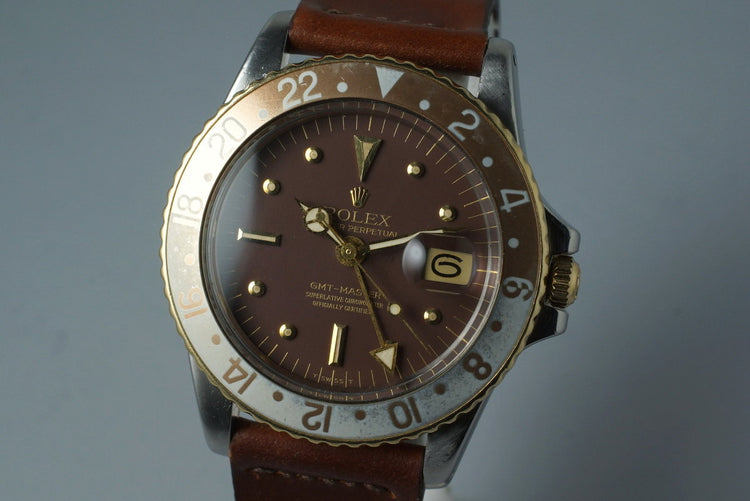 1972 Rolex Two Tone GMT 1675 with Root Beer Dial