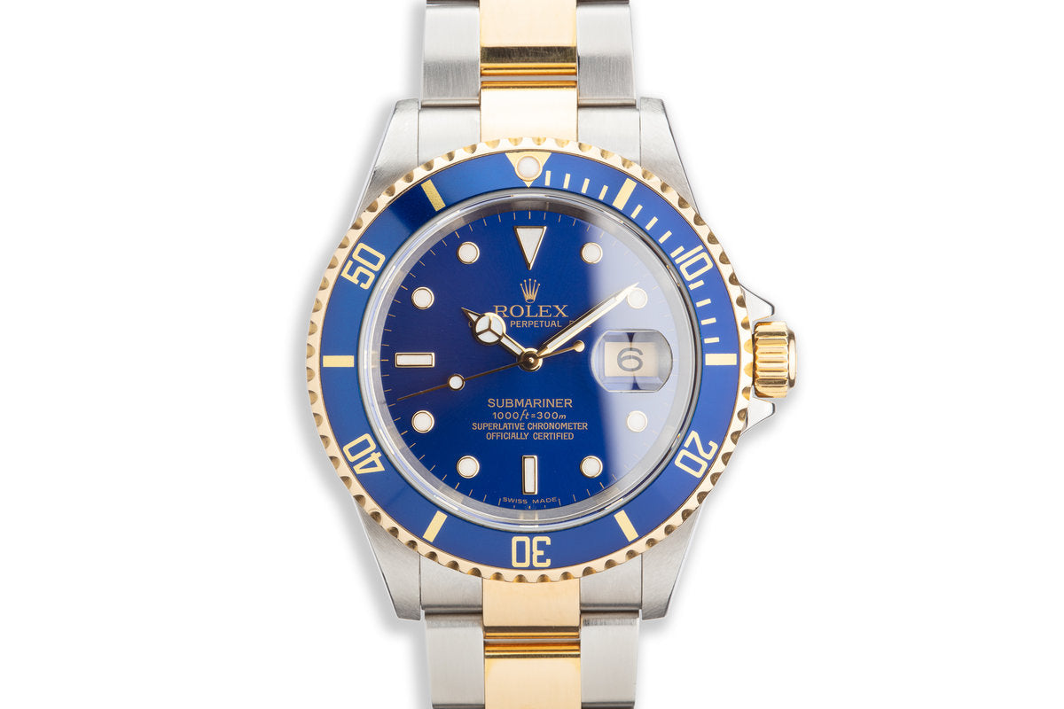 Rolex Submariner Date Blue Dial Two-Tone 16613