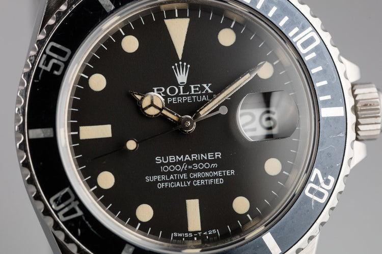 1983 Rolex Submariner 16800 Matte Dial with Box and Papers