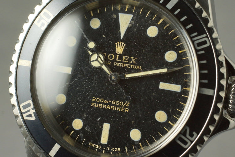 1964 Rolex Submariner 5513 with Gilt Meters First Dial