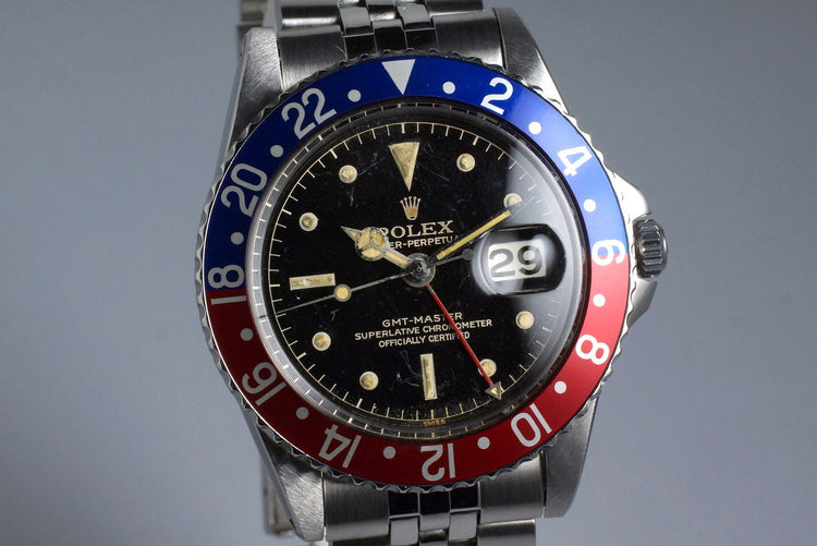 1960 Rolex GMT 1675 PCG Gilt Chapter Ring