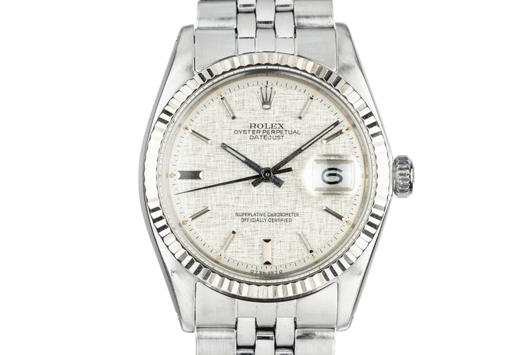1972 Rolex DateJust 1601 with Silver Sigma Linen Dial