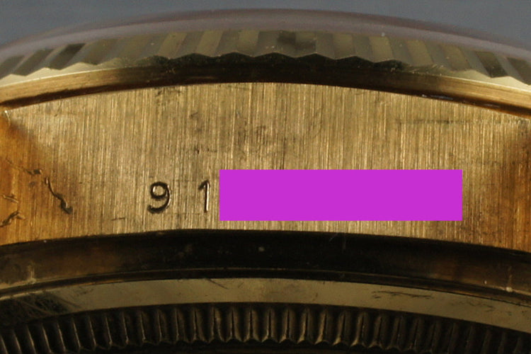 1986 Rolex 18K Day-Date 18038 with Red Stella Dial