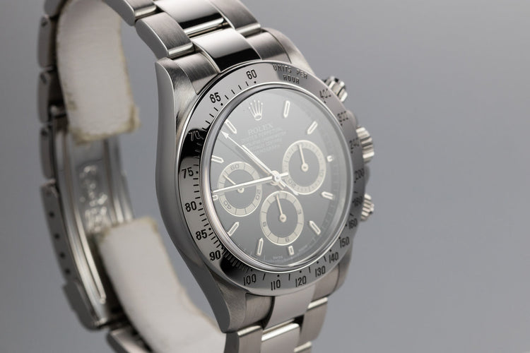 1999 Rolex Zenith Daytona 16520 Black Dial with Box and Papers