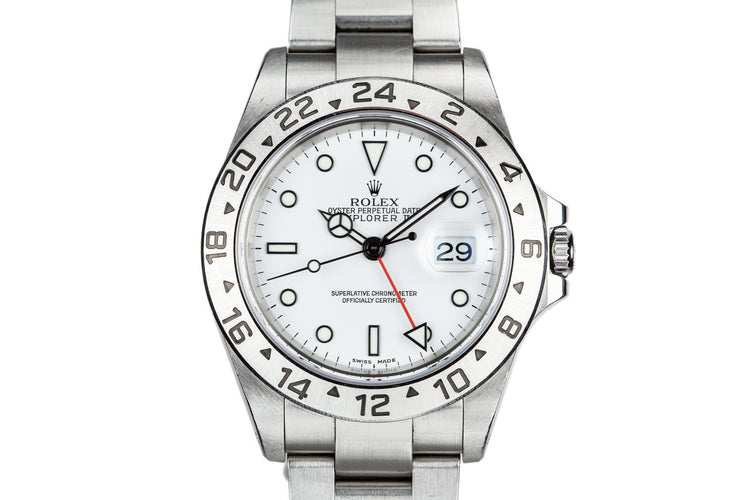 2002 Rolex Explorer II 16570 White Dial