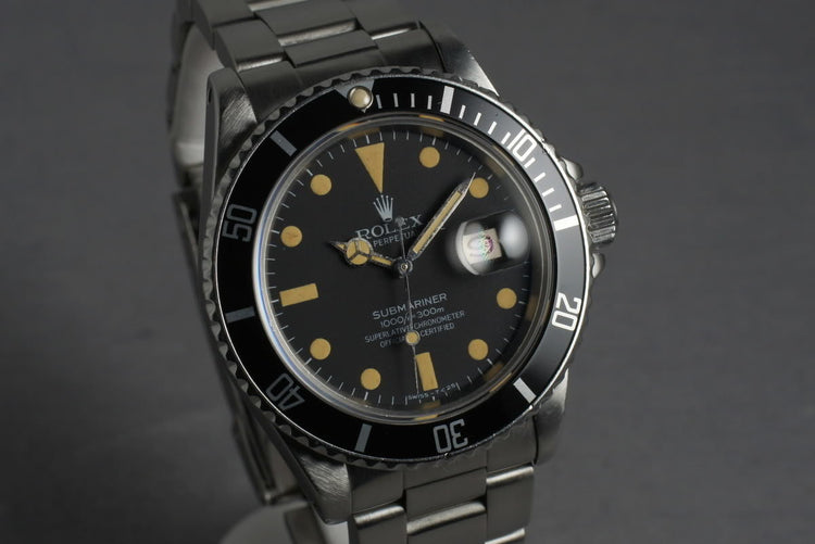 1979 Rolex Submariner 16800 with Orange Lume and Service Papers