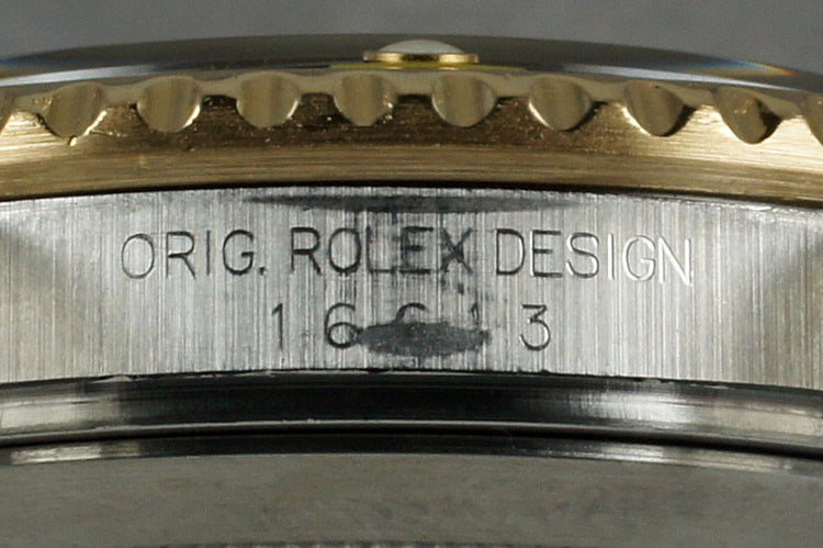 1999 Rolex 18K/SS Submariner 16613 Serti Dial