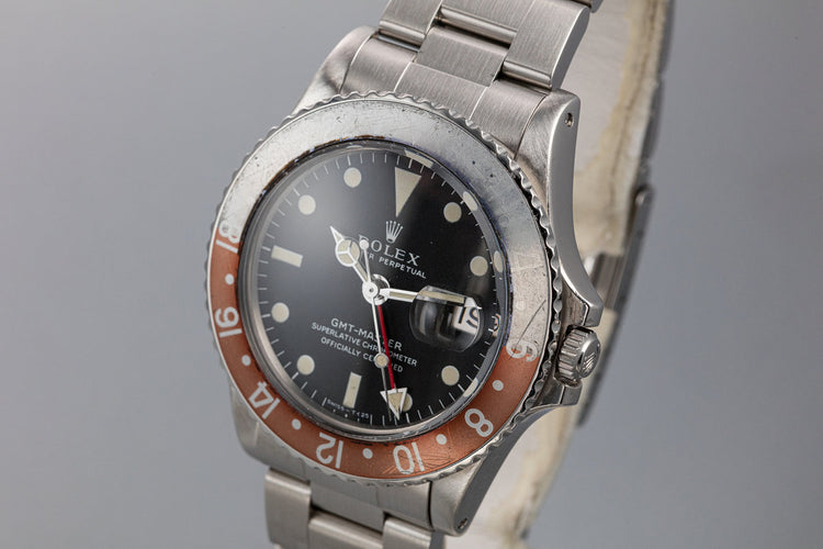 1971 Rolex GMT-Master 1675 "Crimson Ghost" with Box and Double Punch Papers