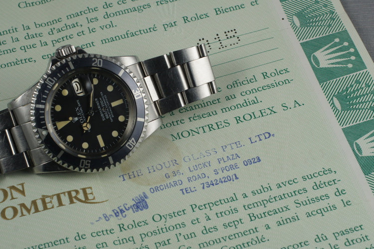 1979 Rolex Submariner 1680 with Box and Papers