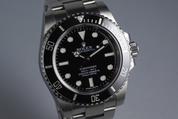 2015 Rolex Submariner 114060 with Box and Papers