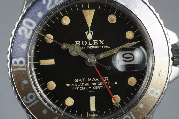 1963 Rolex GMT 1675 PCG Gilt UNDERLINE