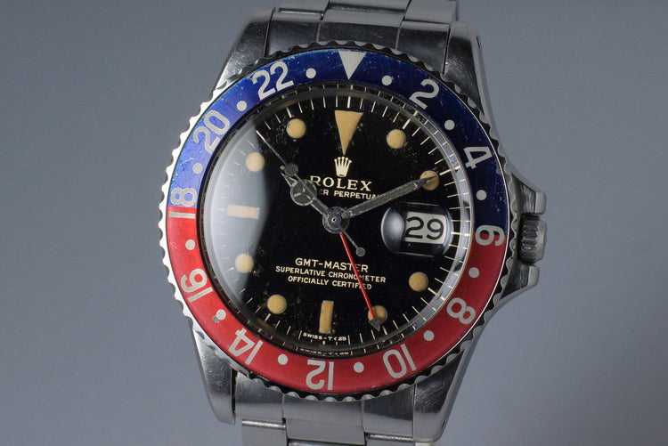 1966 Rolex GMT 1675 Glossy Gilt Dial