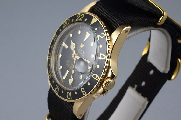 1975 Rolex YG GMT 1675 Black Dial