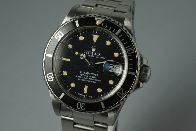 1988 Rolex Submariner 168000 with Box and Papers