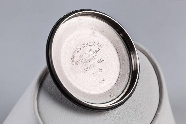 1964 Rolex Rose Gold and Stainless Steel Oyster Perpetual 1005 Black Gilt Dial