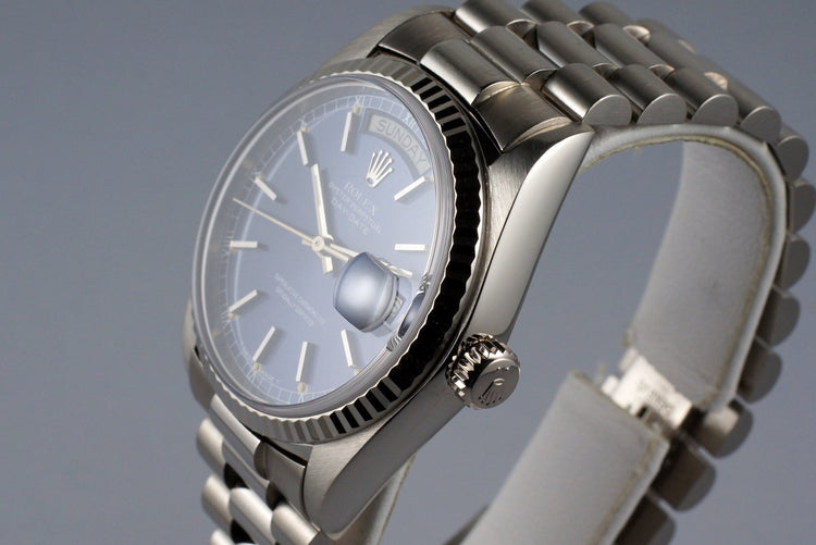 1978 WG Rolex Day-Date 18039 Blue Dial