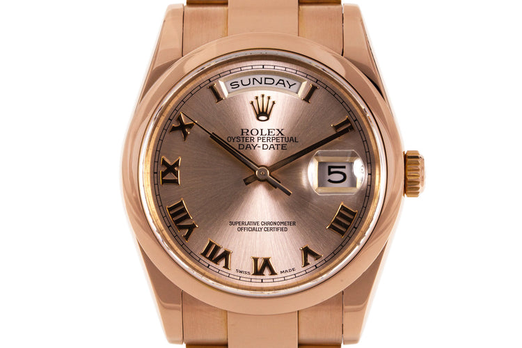 2000 Rose Gold Day-date 118205 with Box and Papers