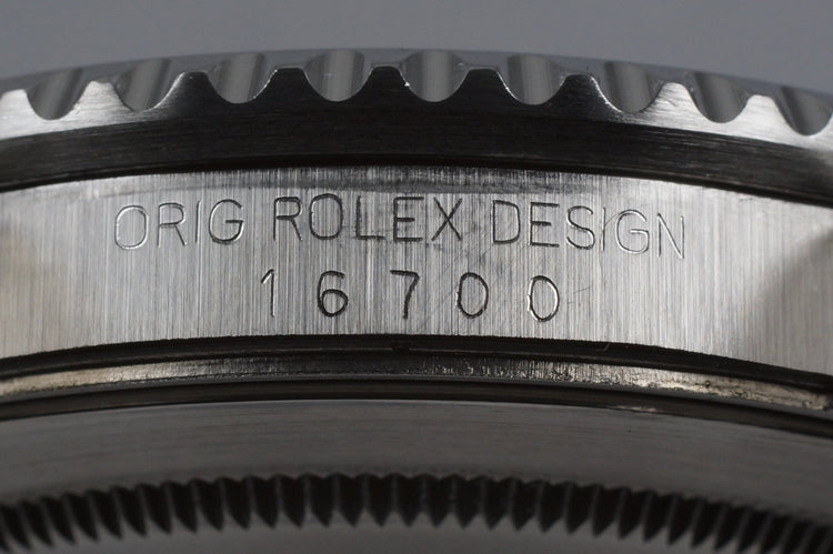 1991 Rolex GMT 16700 Service Dial