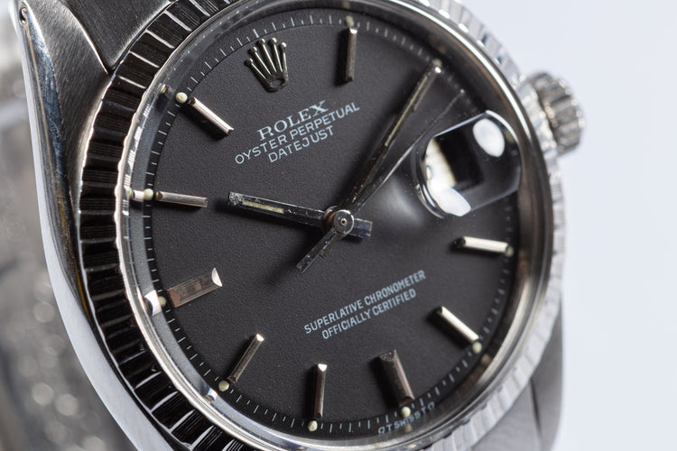 1978 Rolex 1603 Black Sigma Dial Datejust Jubilee Bracelet