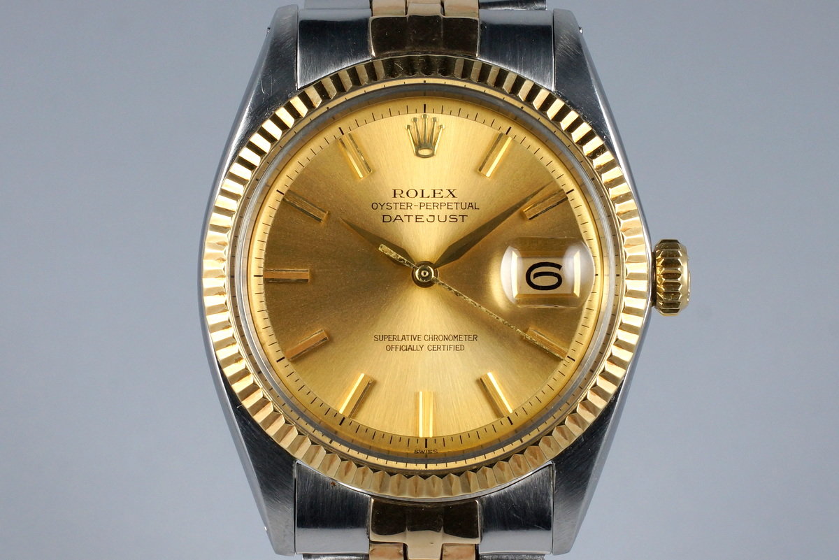 HQ Milton 1962 Rolex Two Tone DateJust 1601 Non Luminous