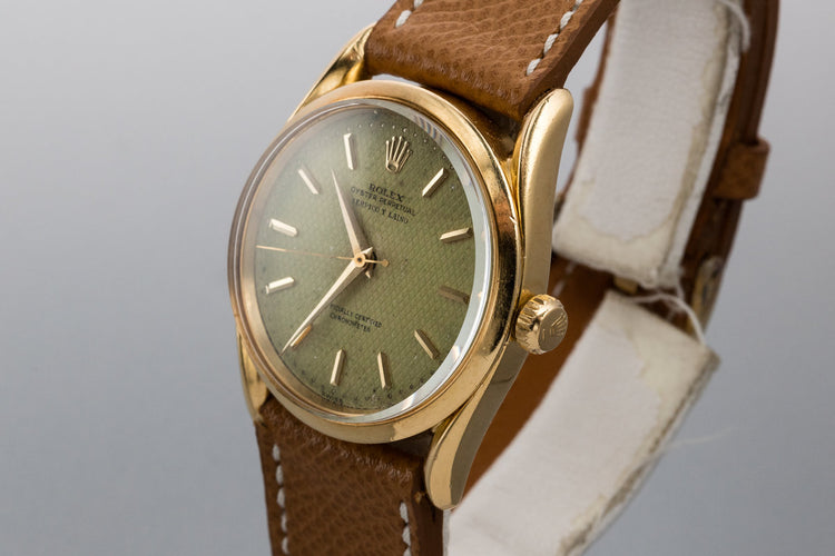 1954 Rolex Oyster Perpetual 6290 with Serpico Y Laino No Lume Waffle Dial