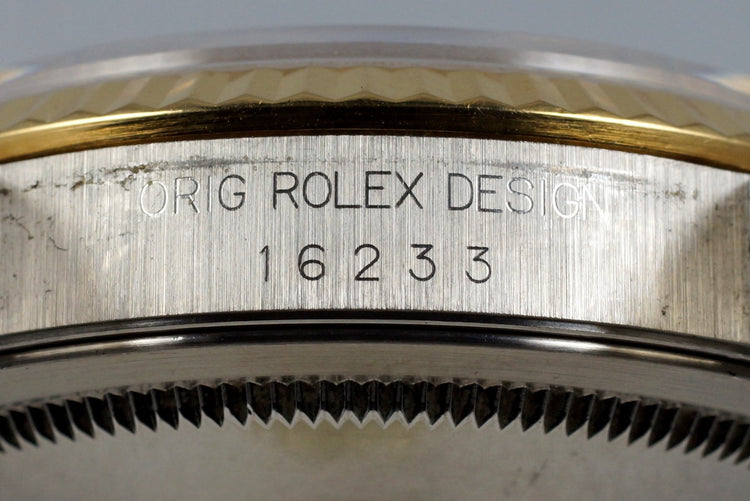 1991 Rolex Two Tone DateJust 16233 with Factory Champagne Diamond Dial