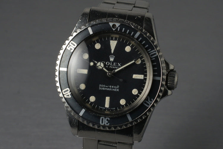 1968 Rolex Submariner 5513 Meters First with Box and Receipt