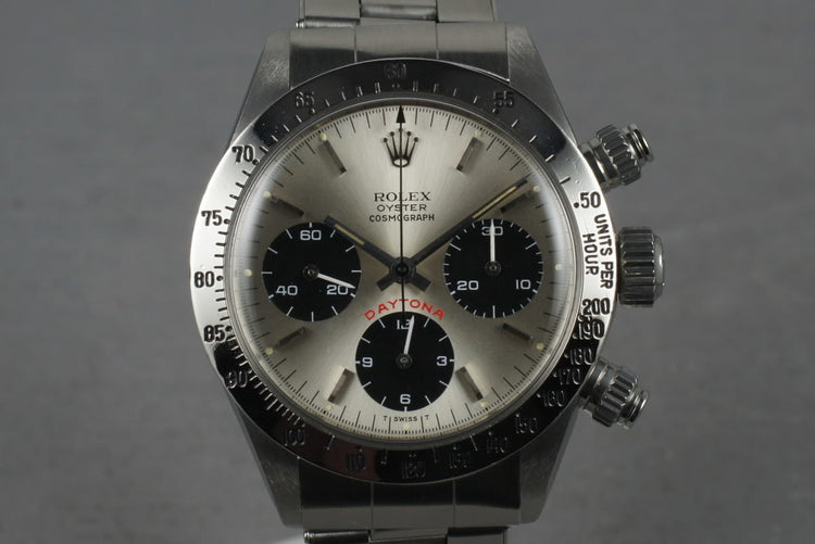 1971 Rolex Daytona 6265 Silver Big Red Daytona with Punched Papers