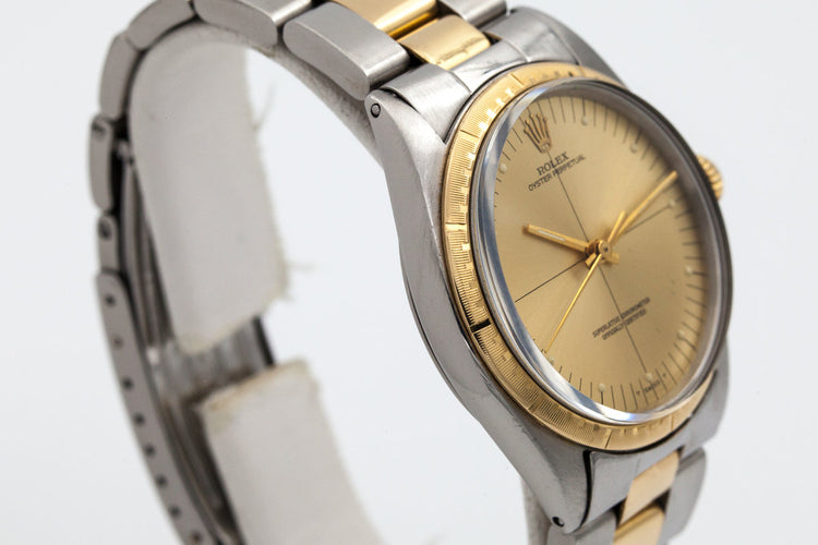 1969 Rolex Two Tone Oyster Perpetual 1038 Zephyr Dial and Bezel