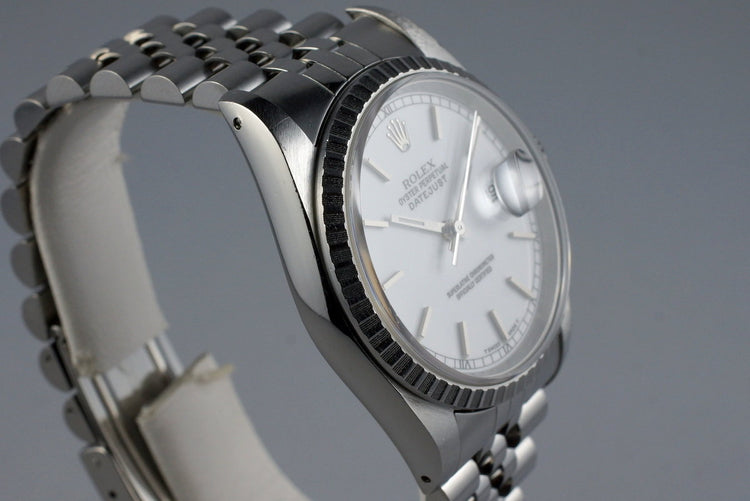 1989 Rolex DateJust 16220 White Dial