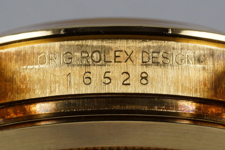 1991 Rolex YG Zenith Daytona 16528 Champagne Dial
