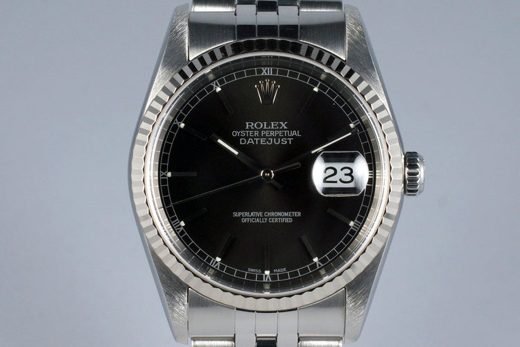 2003 Rolex DateJust 16234 Black Dial