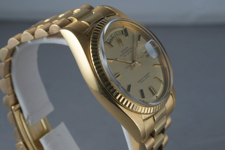 1972 Rolex Vintage 18K YG President 1803 with Sigma Dial