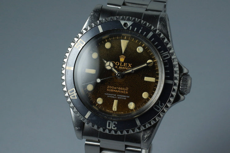 1965 Rolex Submariner 5512 with Tropical Glossy Gilt 4 Line Dial