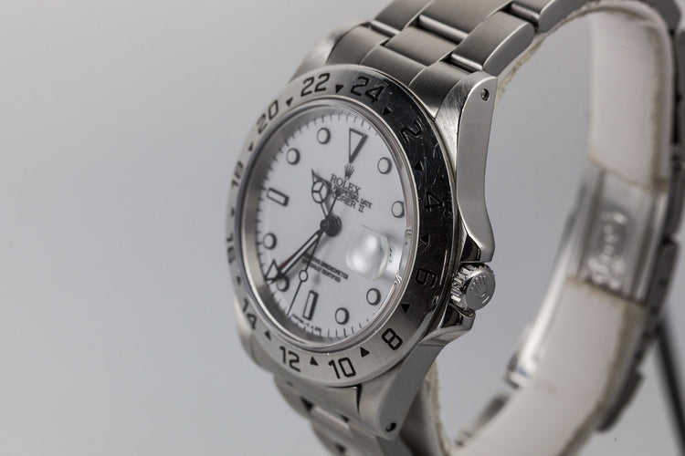 1995 Rolex Explorer II 16570 White Dial