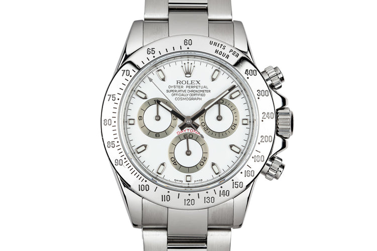 2007 Rolex Daytona 116520 White Dial with Box and Papers