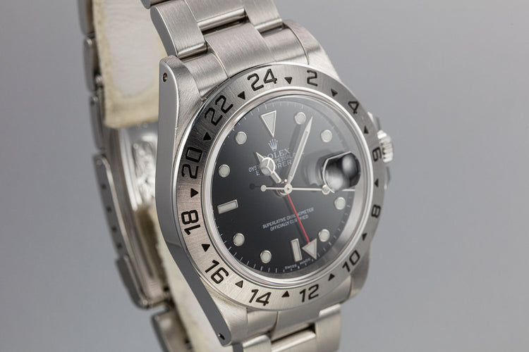 2001 Rolex Explorer II 16570 Black Dial with Box and Papers